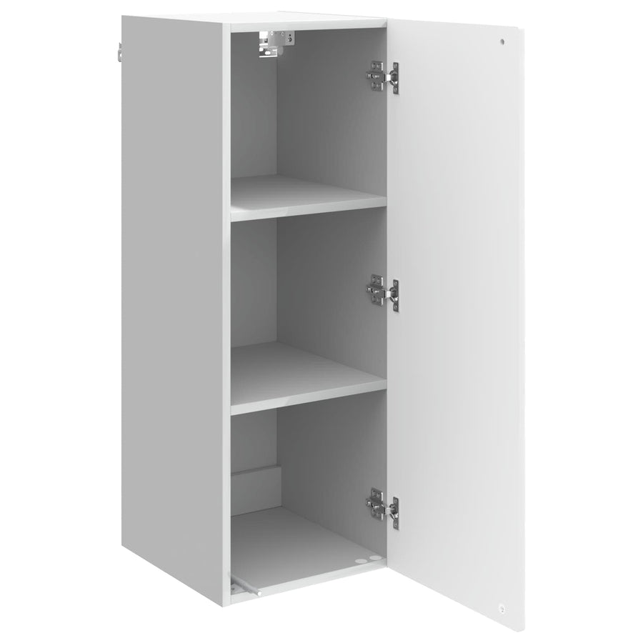 Wandkast Hoogglans Wit 33 x 34,5 x 90 cm Bewerkt hout