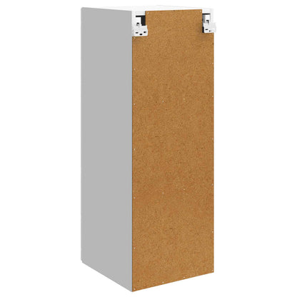 Wandkast Hoogglans Wit 33 x 34,5 x 90 cm Bewerkt hout