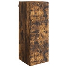 Wandkast bewerkt hout 33x34,5x90 cm gerookt eiken