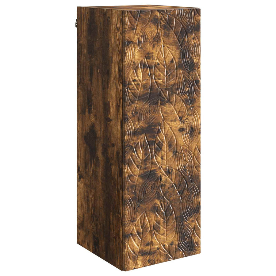 Wandkast Gerookt eiken 33 x 34,5 x 90 cm Bewerkt hout