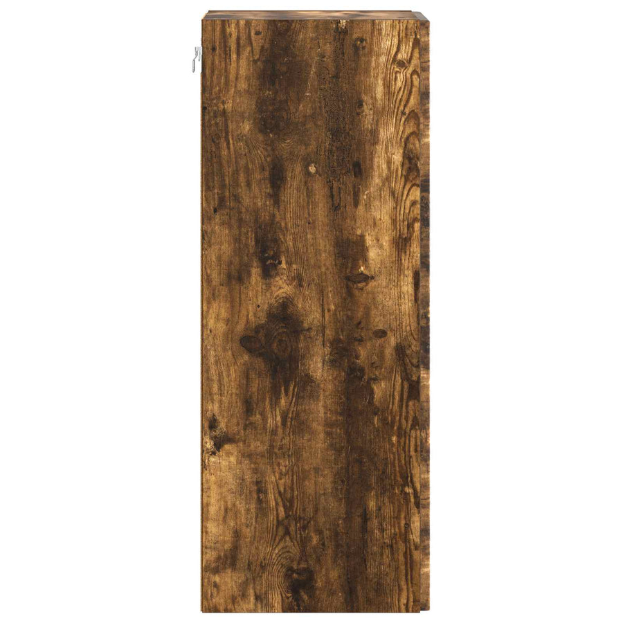 Wandkast Gerookt eiken 33 x 34,5 x 90 cm Bewerkt hout