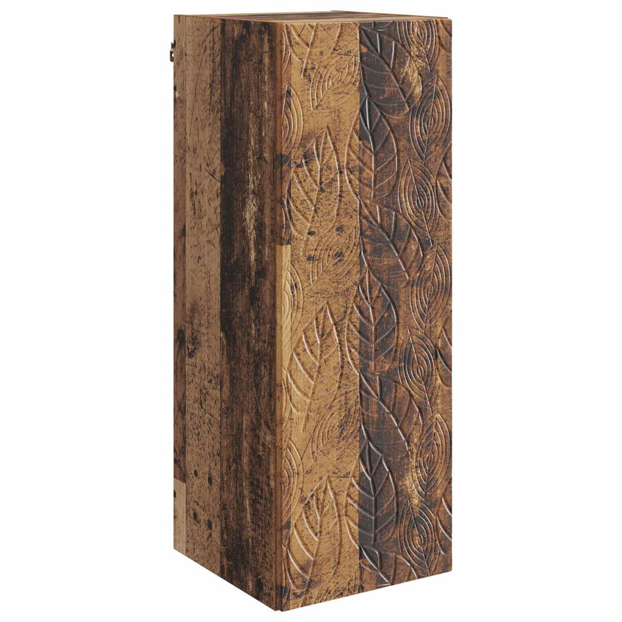 Wandkast Oud hout 33 x 34,5 x 90 cm Bewerkt hout