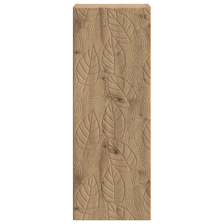 Wandkast Artisanaal eiken 33 x 34,5 x 90 cm Bewerkt hout