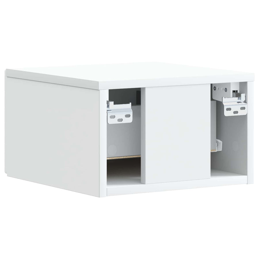 Wandmontage Zijtafel Wit 34,5 x 33 x 20 cm Bewerkt hout