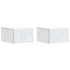 Wandtafel 2 stuks wit 34,5x33x20 cm bewerkt hout