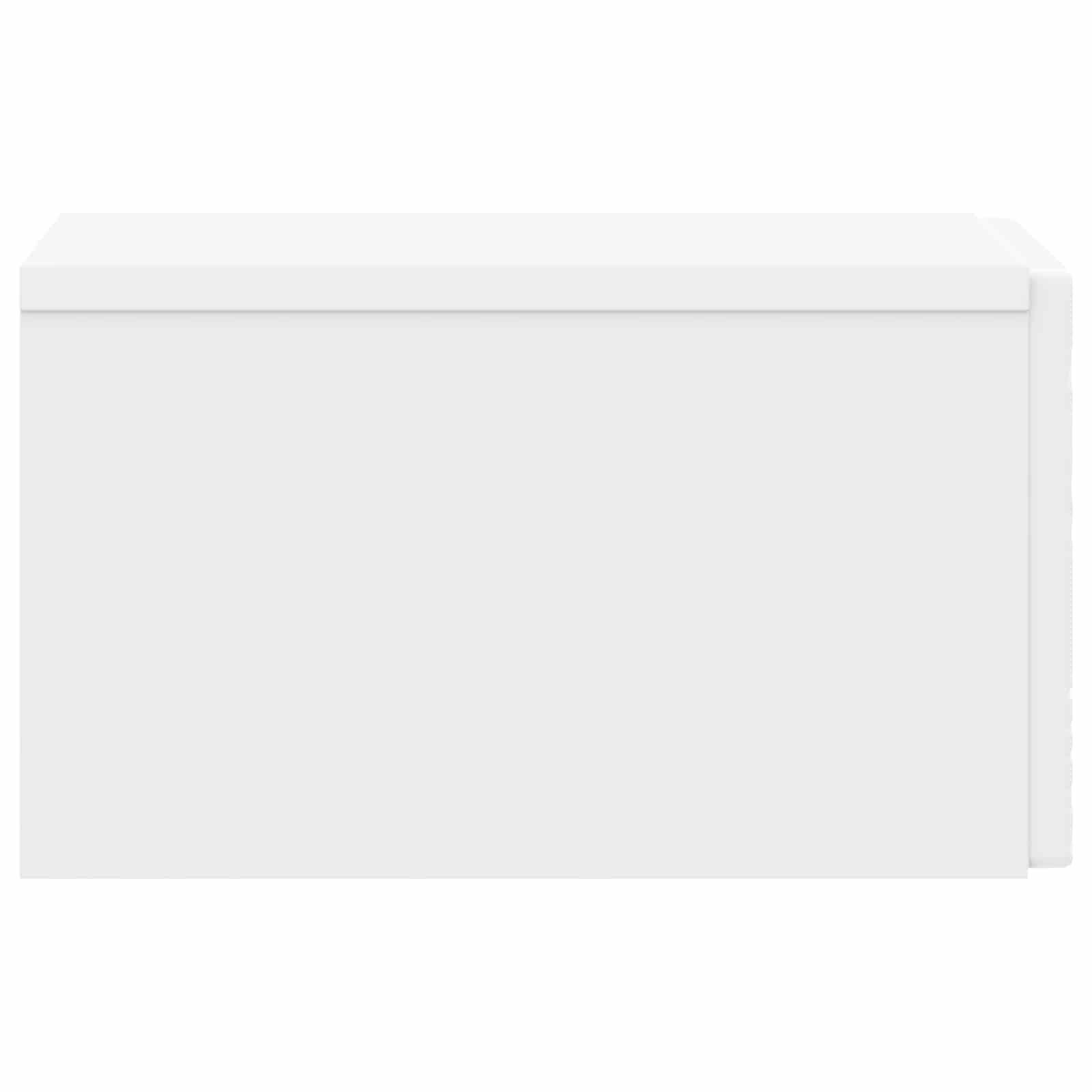 Wandmontage Zijtafel 2 pcs Wit 34,5 x 33 x 20 cm Bewerkt hout