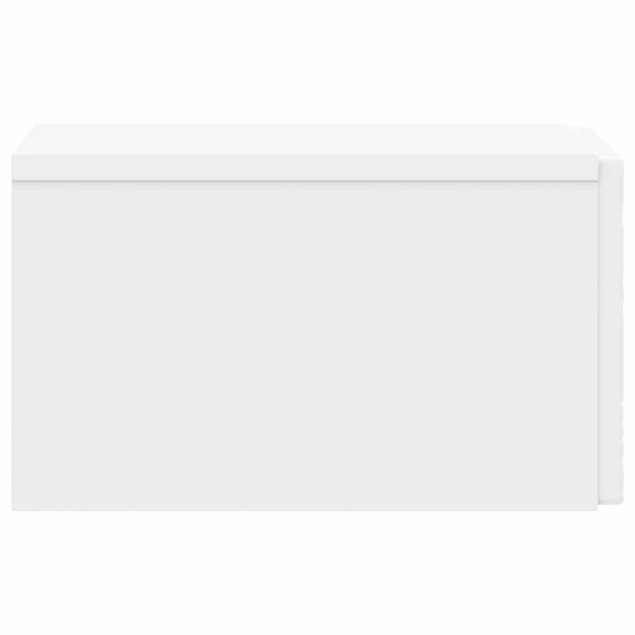Wandmontage Zijtafel 2 pcs Wit 34,5 x 33 x 20 cm Bewerkt hout