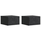 Wandmontage bijzettafel zwart 34,5x33x20 cm (2 stuks)