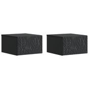 Wandmontage bijzettafel zwart 34,5x33x20 cm (2 stuks)