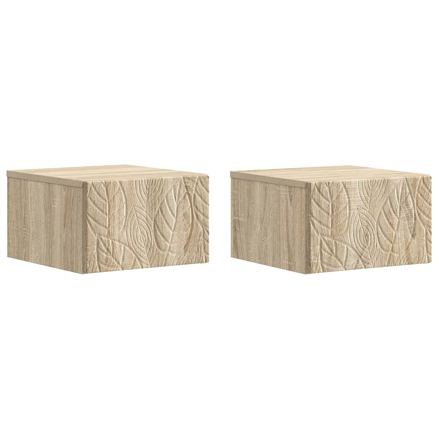 Wandmontage Zijtafel 2 pcs Sonoma Eiken 34,5 x 33 x 20 cm