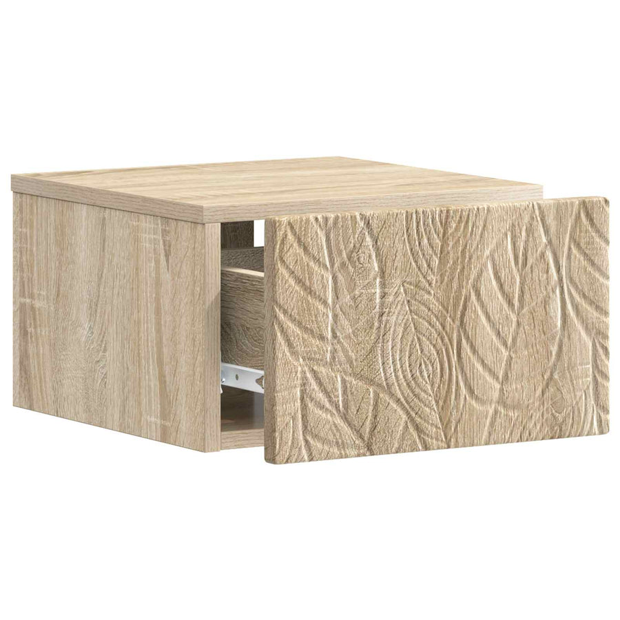 Wandmontage Zijtafel 2 pcs Sonoma Eiken 34,5 x 33 x 20 cm