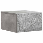 Wandmontage bijzettafel 34,5x33x20 cm betongrijs bewerkt hout