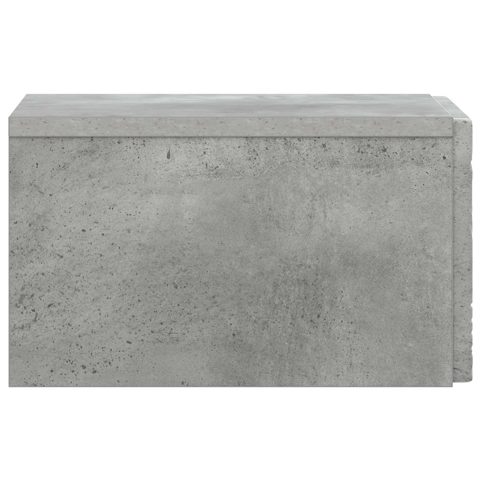 Wandmontage Zijtafel Betongrijs 34,5 x 33 x 20 cm Bewerkt hout