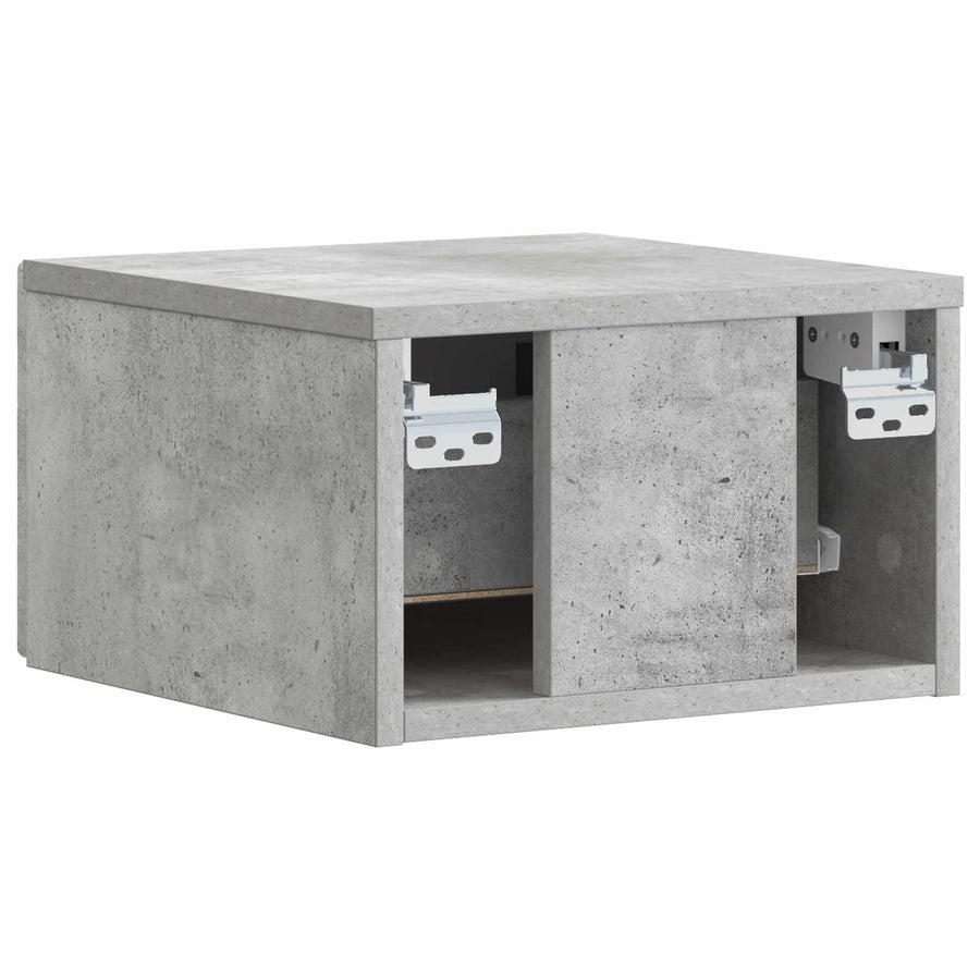 Wandmontage Zijtafel 2 pcs Betongrijs 34,5 x 33 x 20 cm