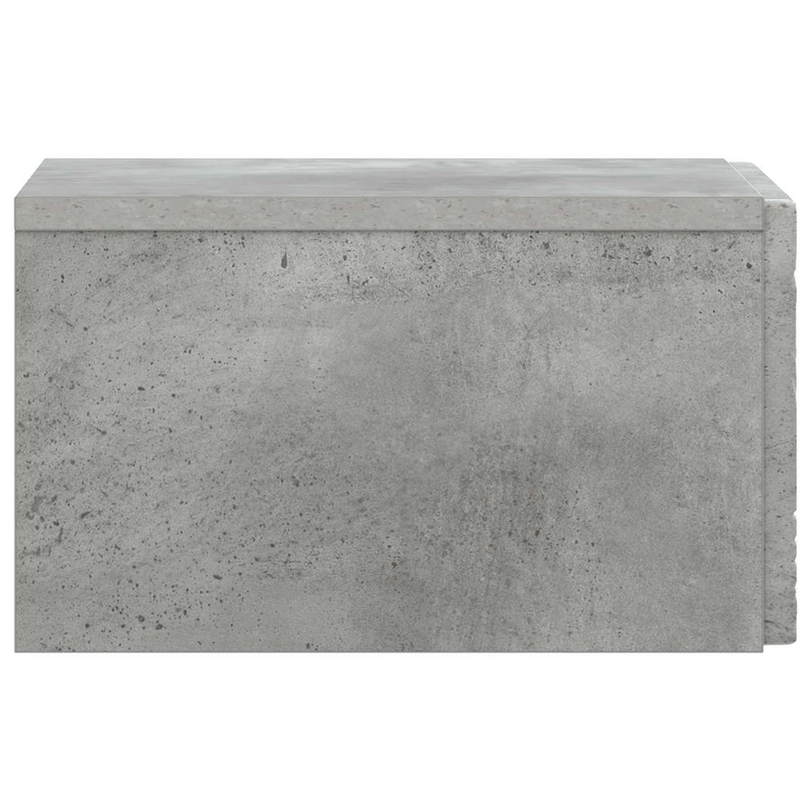 Wandmontage Zijtafel 2 pcs Betongrijs 34,5 x 33 x 20 cm