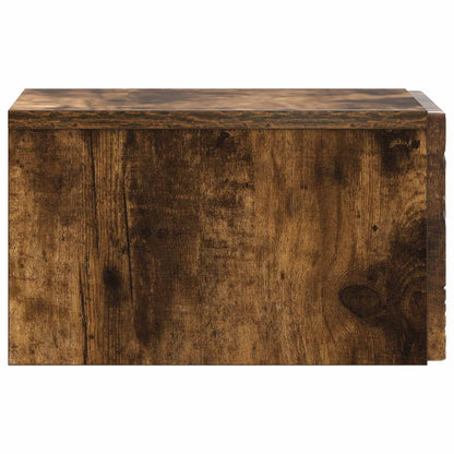 Wandmontage Zijtafel 2 pcs Gerookt eiken 34,5 x 33 x 20 cm