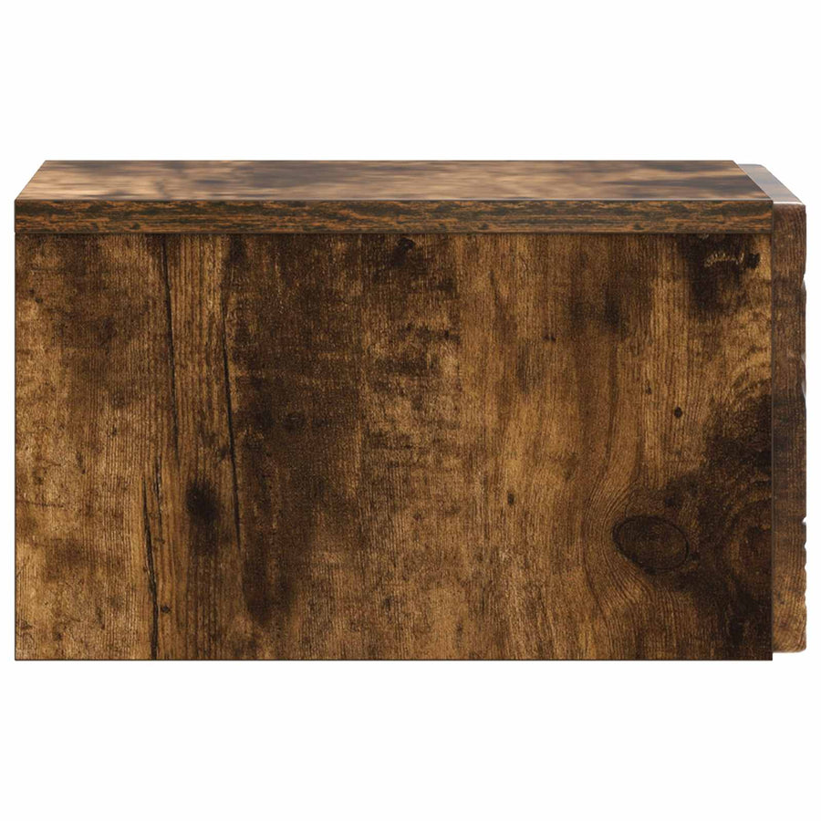 Wandmontage Zijtafel 2 pcs Gerookt eiken 34,5 x 33 x 20 cm