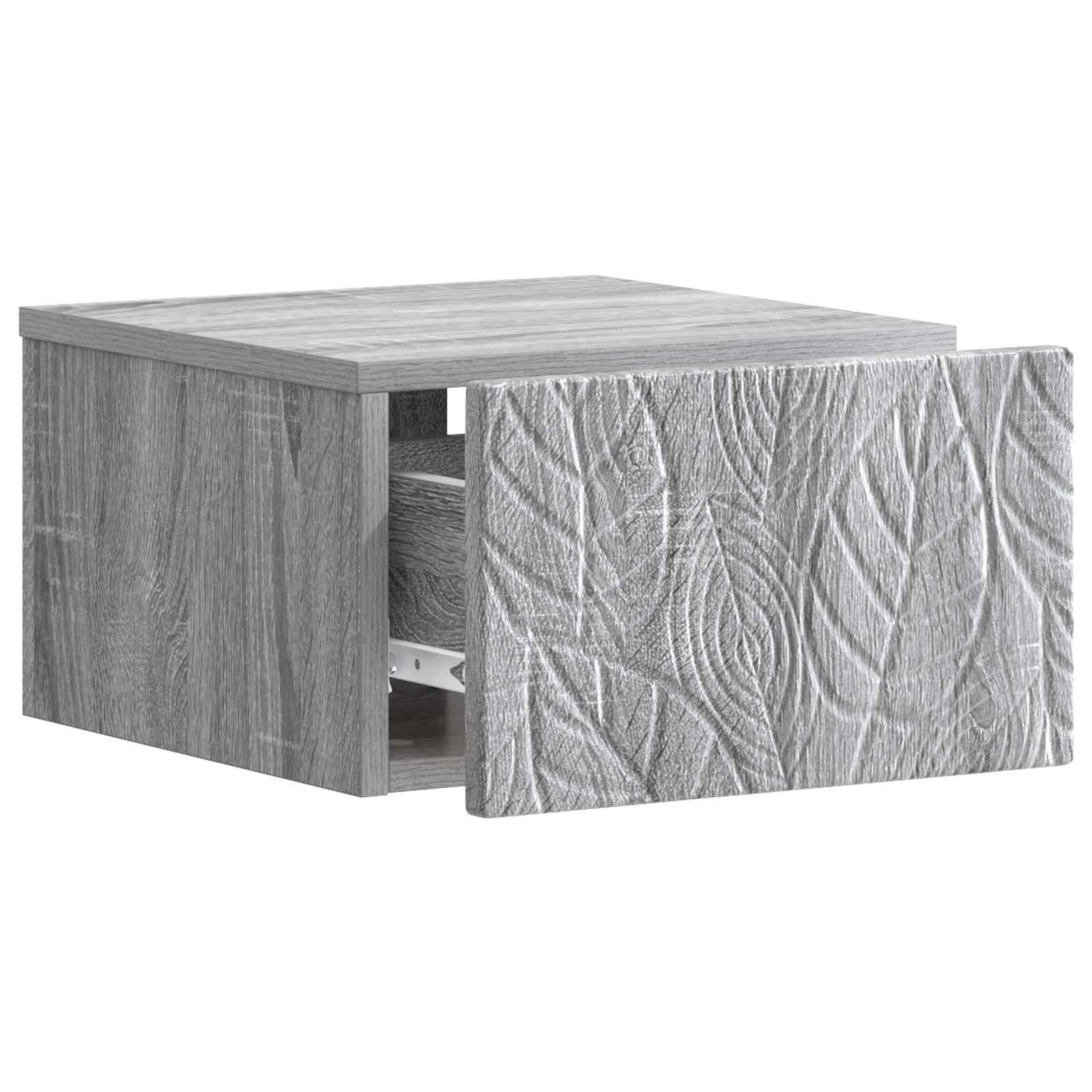 Wandmontage Zijtafel Grijs Sonoma 34,5 x 33 x 20 cm