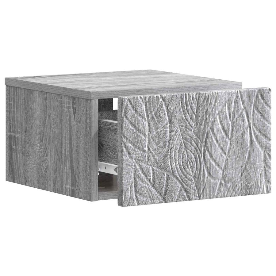 Wandmontage Zijtafel Grijs Sonoma 34,5 x 33 x 20 cm