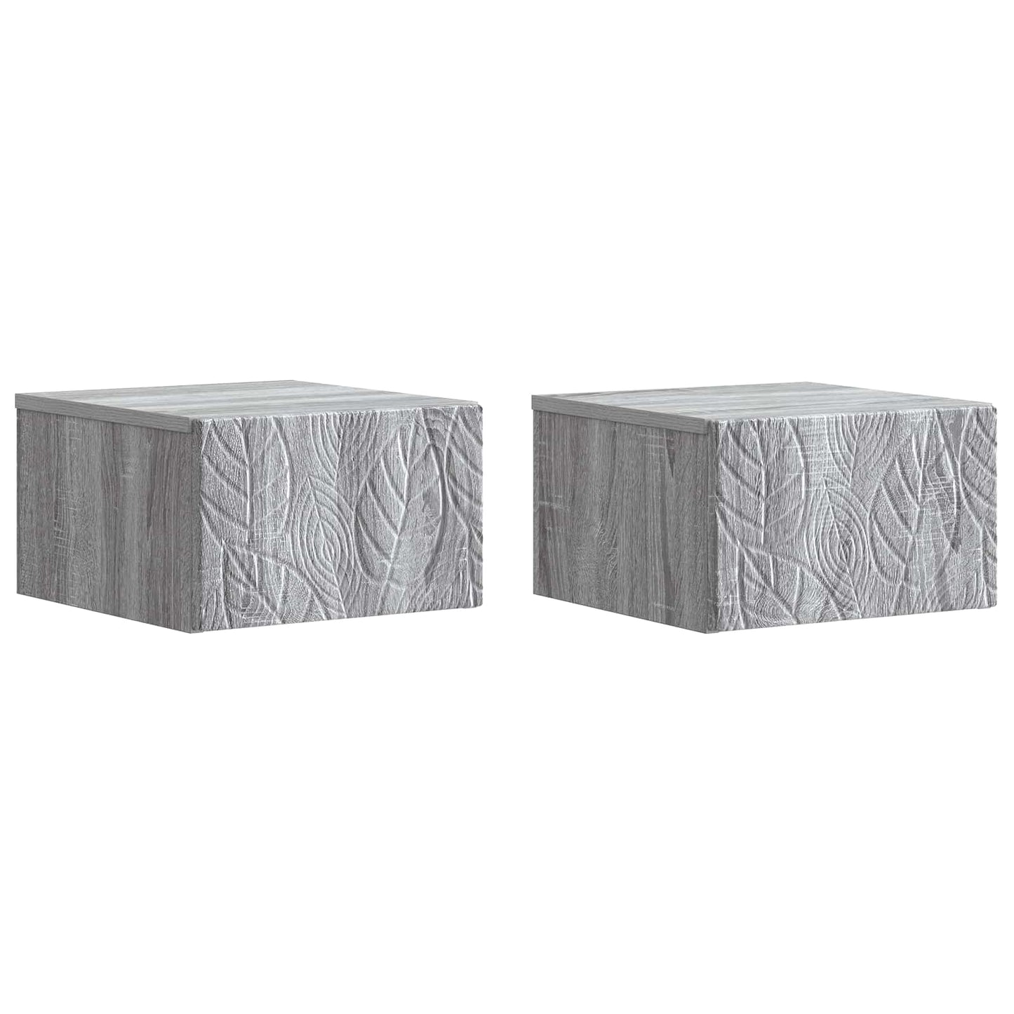 Wandmontage Zijtafel 2 pcs Grijs Sonoma 34,5 x 33 x 20 cm