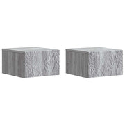 Wandmontage zijtafel 34,5x33x20 cm grijs sonoma 2 stuks