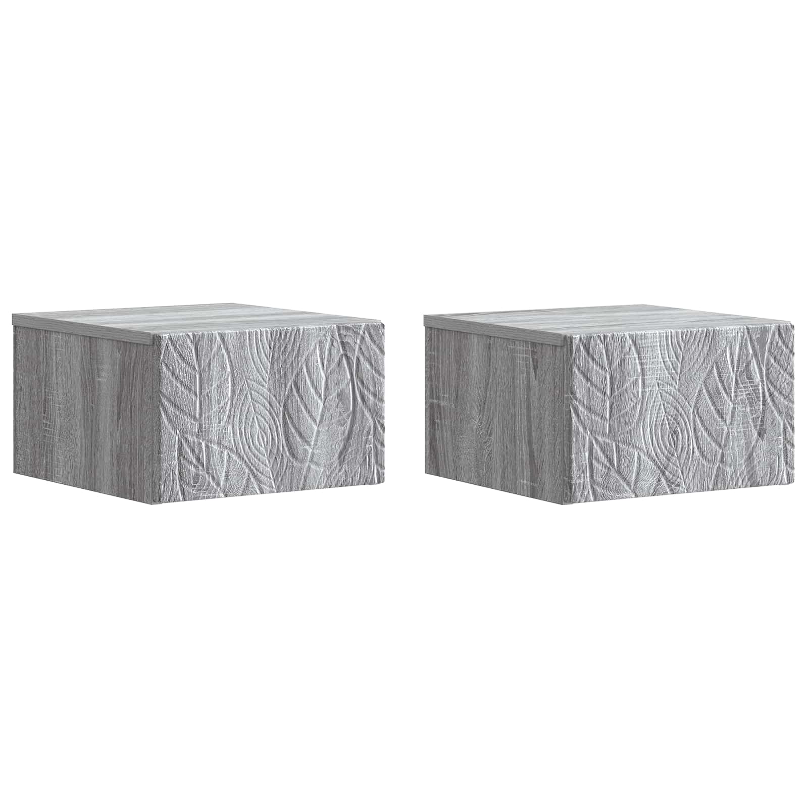 Wandmontage Zijtafel 2 pcs Grijs Sonoma 34,5 x 33 x 20 cm