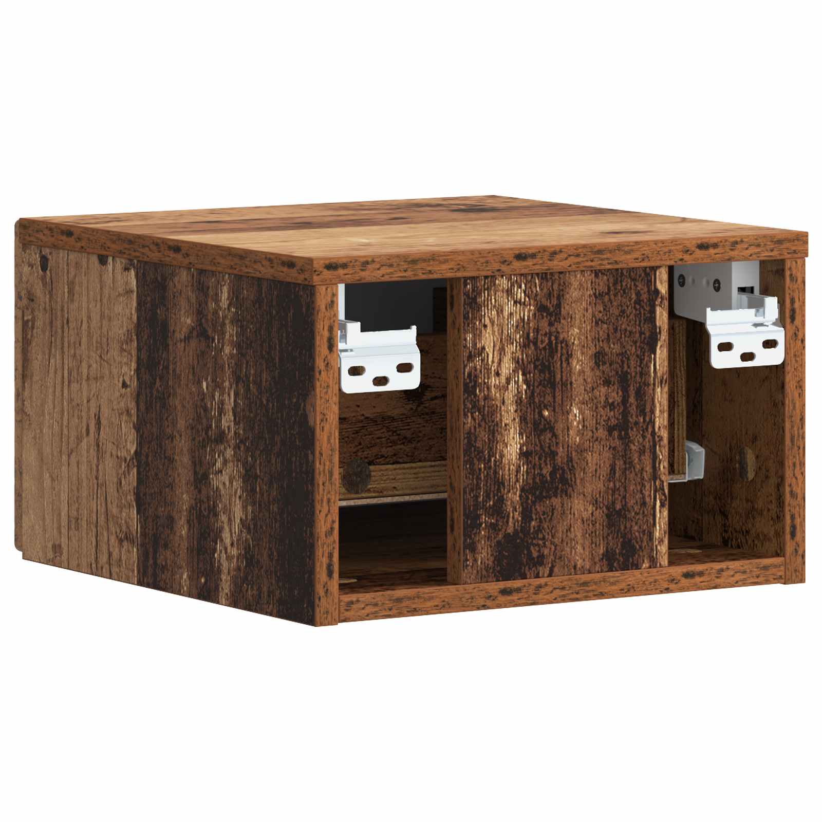 Wandmontage Zijtafel Oud hout 34,5 x 33 x 20 cm Bewerkt hout