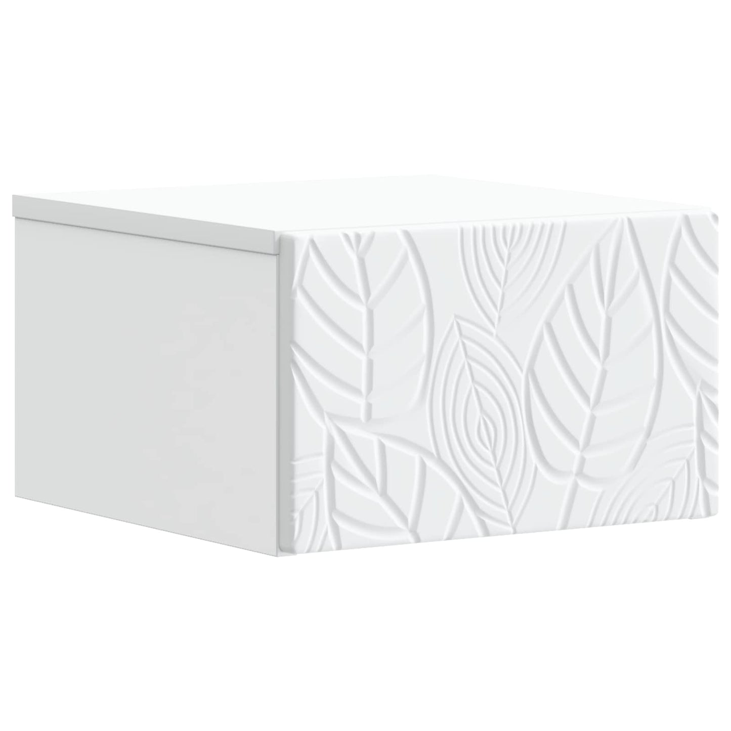 Wandbeugel Bedkast 2 pcs Wit 49 x 34,5 x 20 cm Bewerkt hout