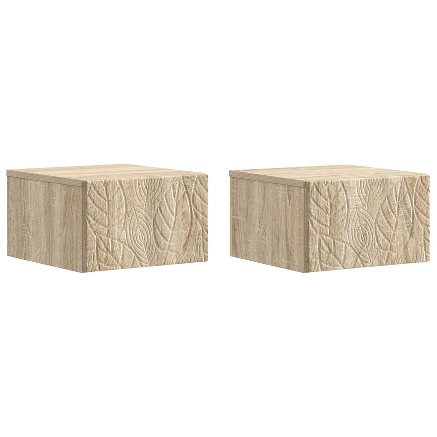 Wandbeugel Bedkast 2 pcs Sonoma Eiken 49 x 34,5 x 20 cm