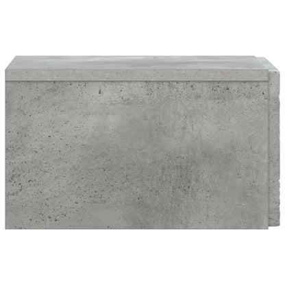 Wandbeugel Bedkast Betongrijs 49 x 34,5 x 20 cm Bewerkt hout