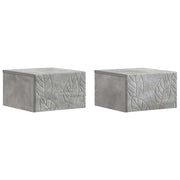 Nachtkastje 2 stuks 49x34,5x20 cm betongrijs