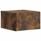 Nachtkastje 49x34.5x20 cm bewerkt hout gerookt eiken