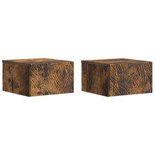 Wandbeugel Bedkast 2 pcs Gerookt eiken 49 x 34,5 x 20 cm