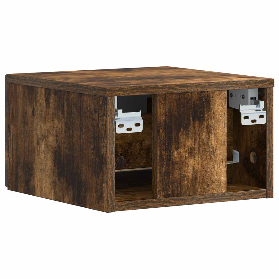 Wandbeugel Bedkast 2 pcs Gerookt eiken 49 x 34,5 x 20 cm