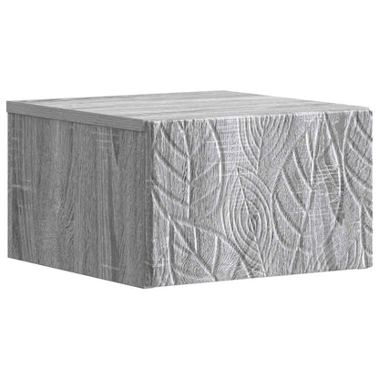 Wandbeugel Bedkast Grijs Sonoma 49 x 34,5 x 20 cm Bewerkt hout