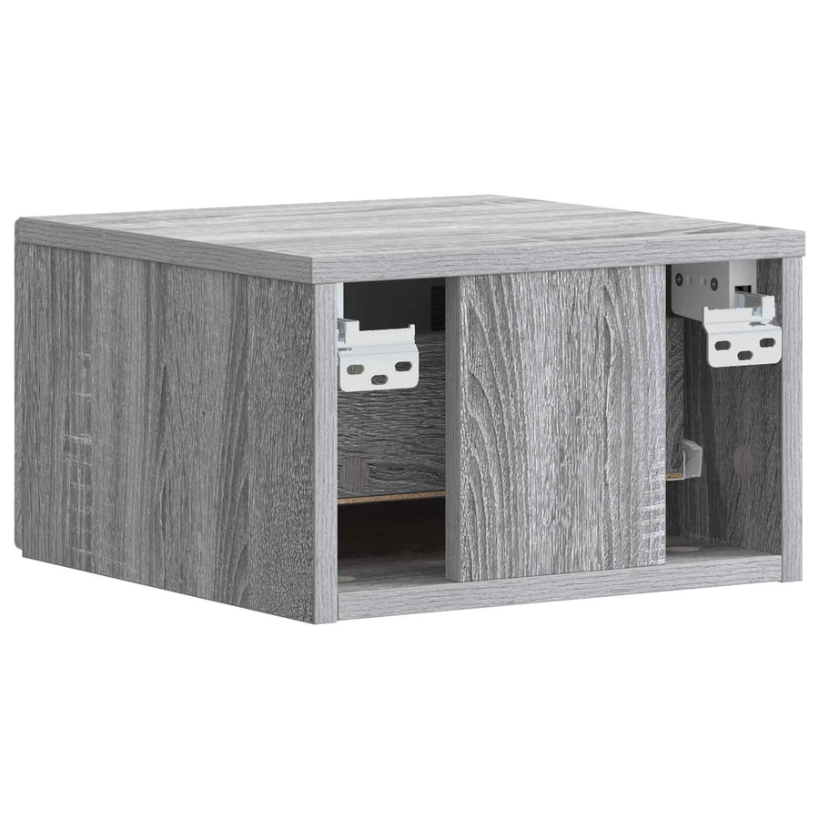 Wandbeugel Bedkast 2 pcs Grijs Sonoma 49 x 34,5 x 20 cm