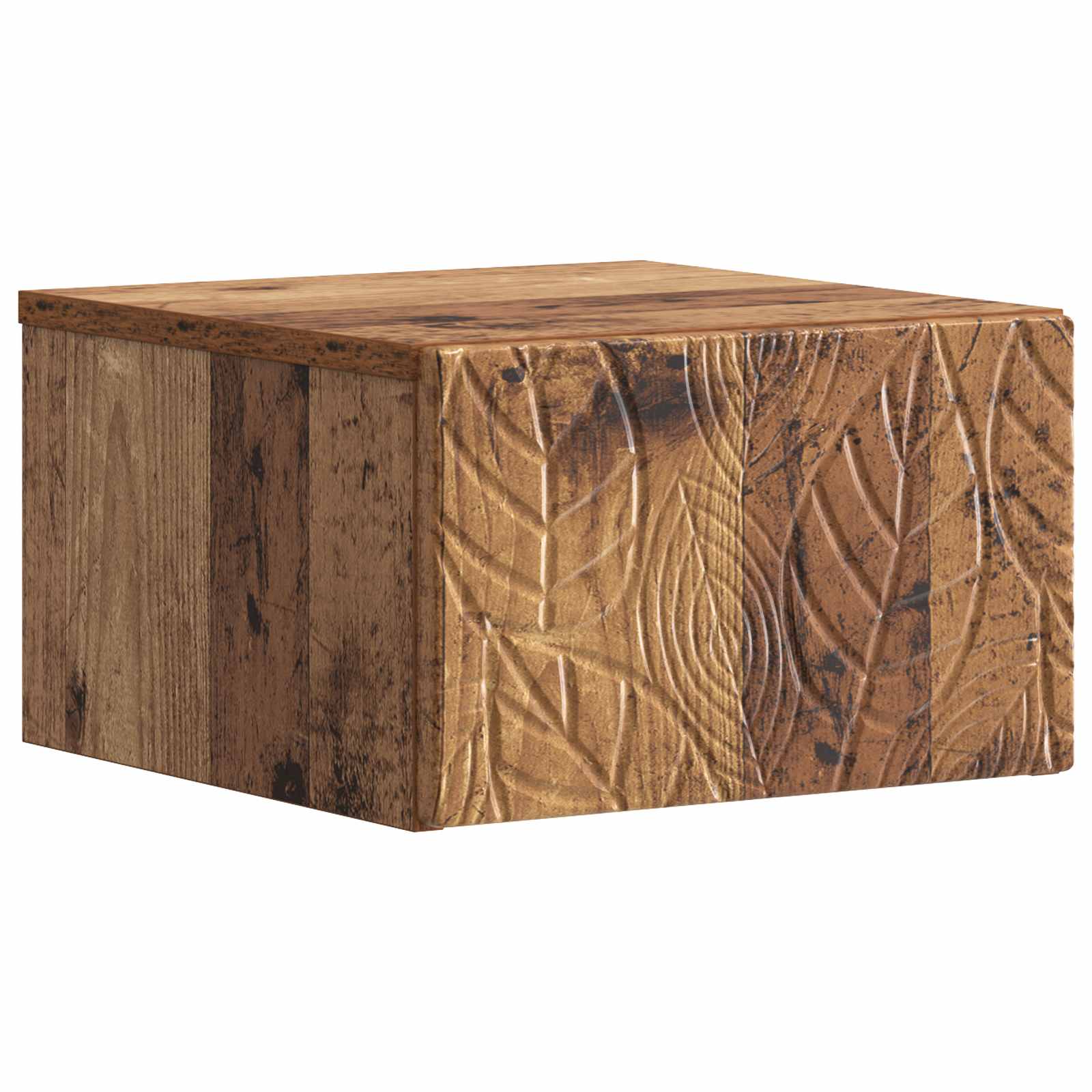Wandbeugel Bedkast Oud hout 49 x 34,5 x 20 cm Bewerkt hout