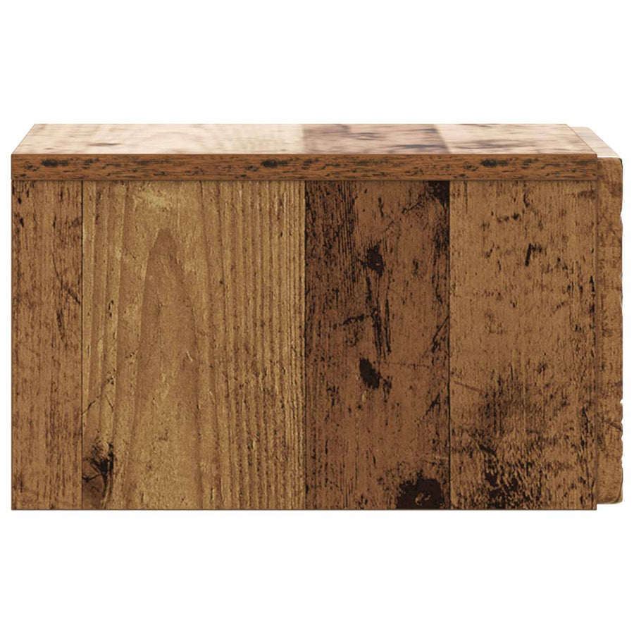 Wandbeugel Bedkast Oud hout 49 x 34,5 x 20 cm Bewerkt hout