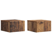 Wandbeugel Bedkast 2 pcs Oud hout 49 x 34,5 x 20 cm