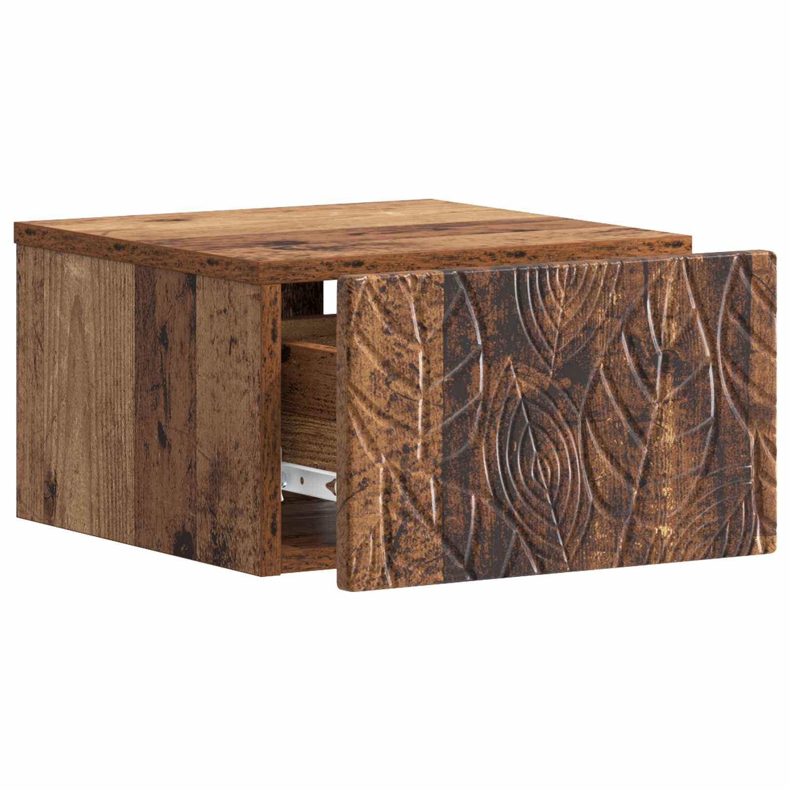 Wandbeugel Bedkast 2 pcs Oud hout 49 x 34,5 x 20 cm
