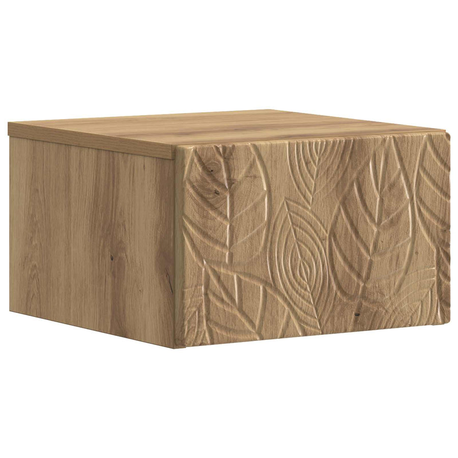 Wandbeugel Bedkast Artisanaal eiken 49 x 34,5 x 20 cm