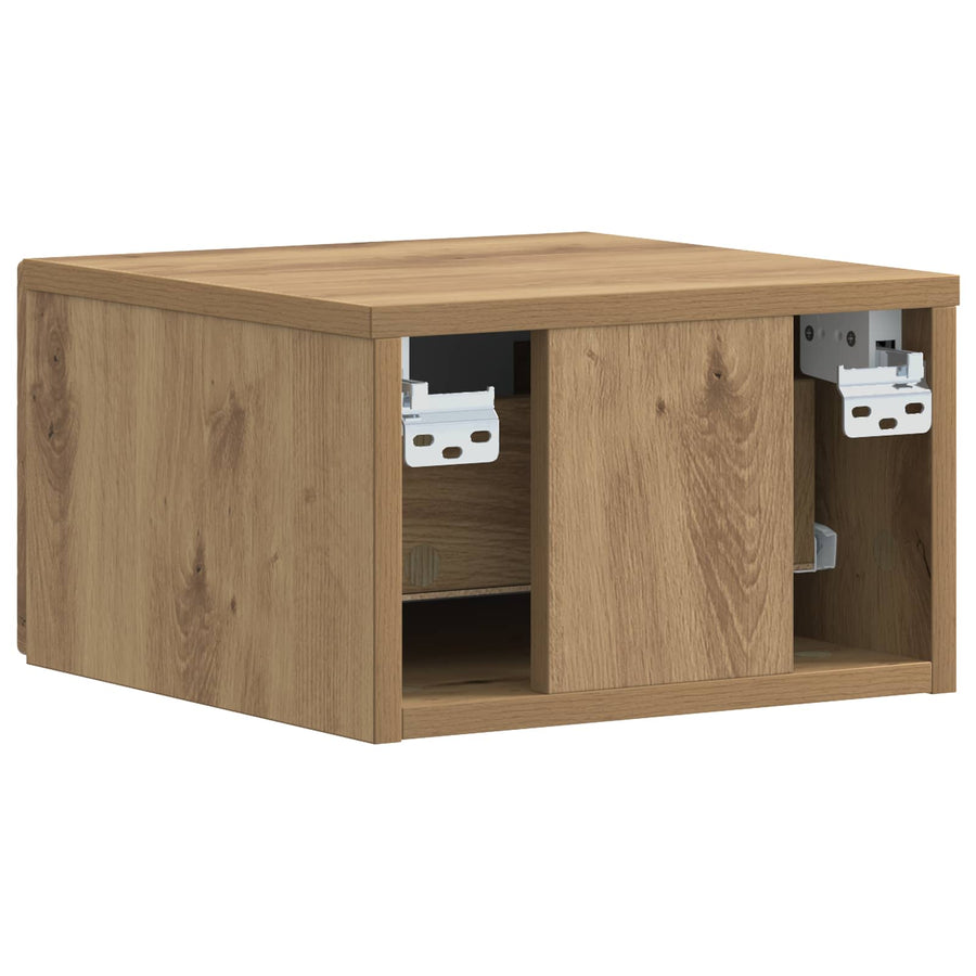Wandbeugel Bedkast Artisanaal eiken 49 x 34,5 x 20 cm