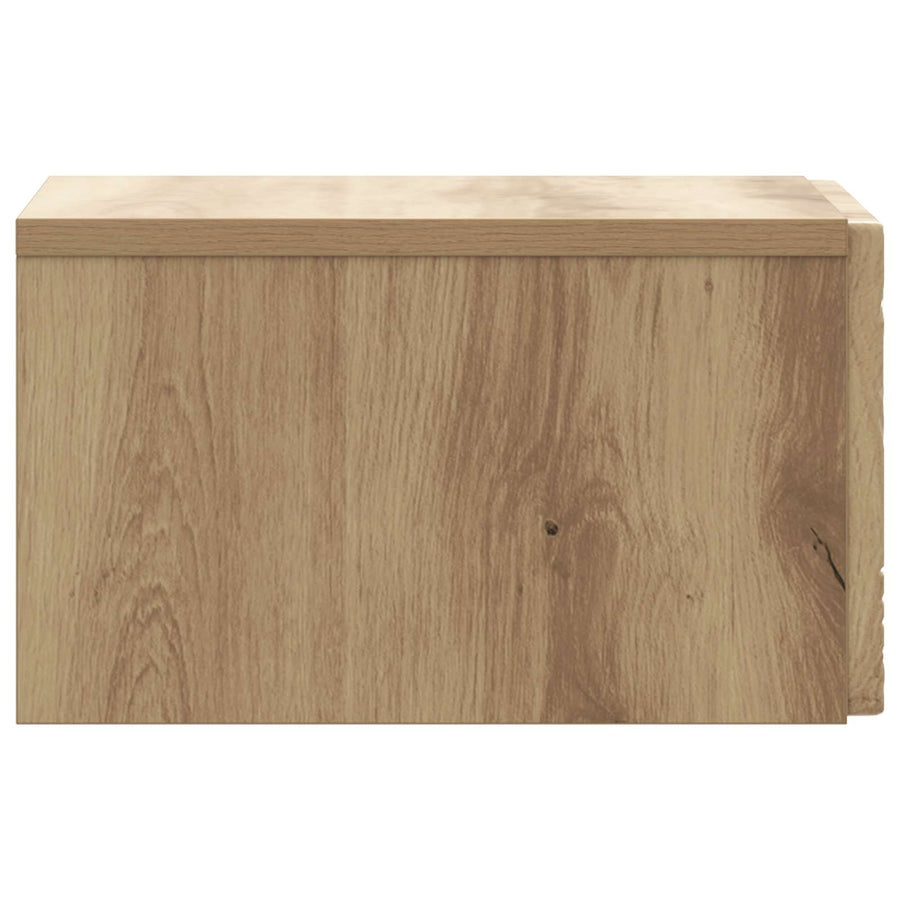 Wandbeugel Bedkast Artisanaal eiken 49 x 34,5 x 20 cm