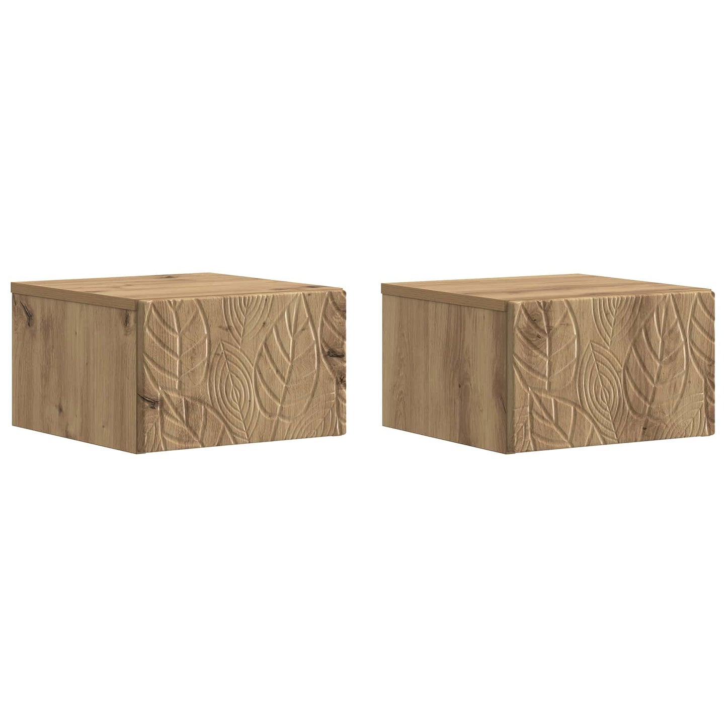 Wandbeugel Bedkast 2 pcs Artisanaal eiken 49 x 34,5 x 20 cm
