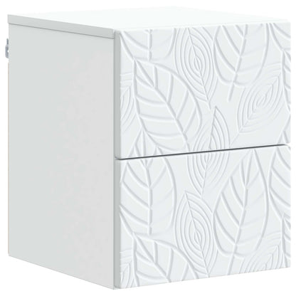 Wandbeugel Bedkast Wit 34,5 x 33 x 40 cm Bewerkt hout