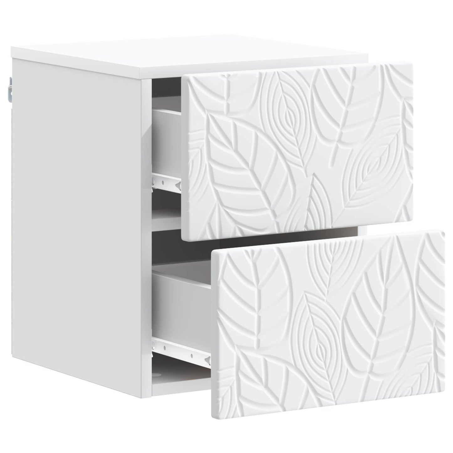 Wandbeugel Bedkast Wit 34,5 x 33 x 40 cm Bewerkt hout