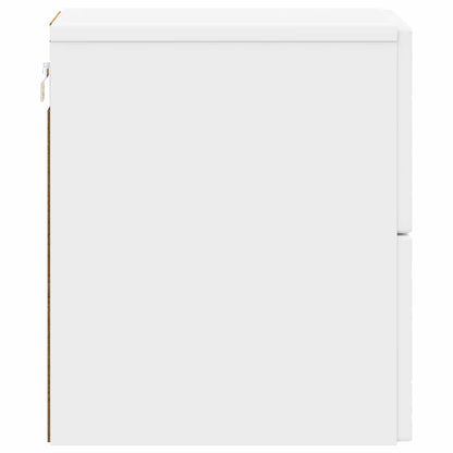 Wandbeugel Bedkast Wit 34,5 x 33 x 40 cm Bewerkt hout