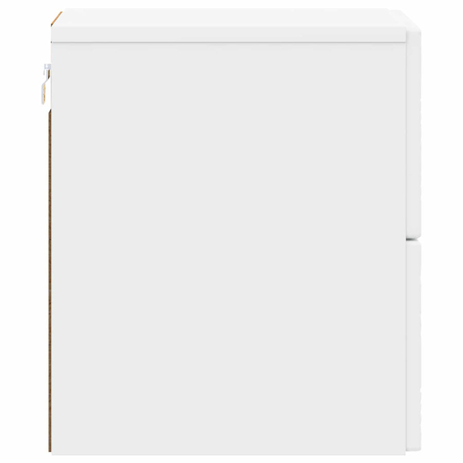 Wandbeugel Bedkast Wit 34,5 x 33 x 40 cm Bewerkt hout