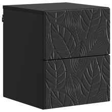Wandbeugel Bedkast Zwart 34,5 x 33 x 40 cm Bewerkt hout