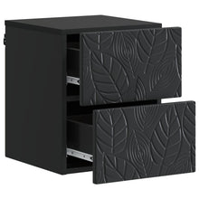 Wandbeugel Bedkast Zwart 34,5 x 33 x 40 cm Bewerkt hout